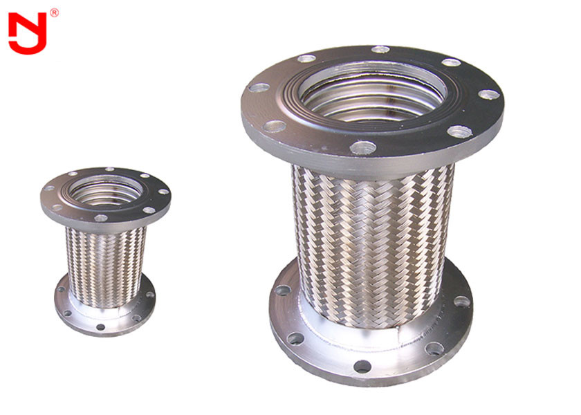 Flange Metal Braided Hose , Braided Flex Connectors Non Vibration Noise