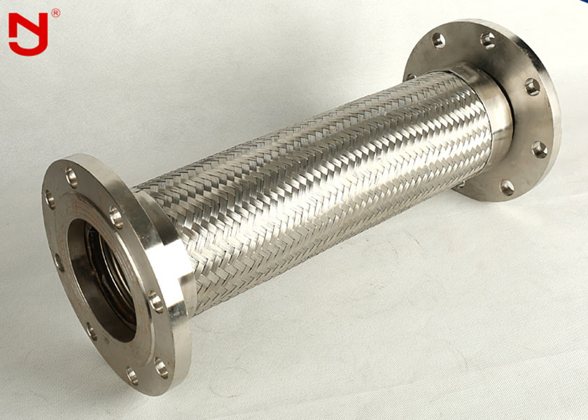 Flange Metal Braided Hose , Braided Flex Connectors Non Vibration Noise