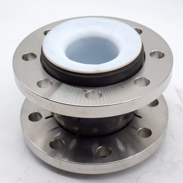 Rubber expansion joints with PTFE liner usd for chemical pipelines