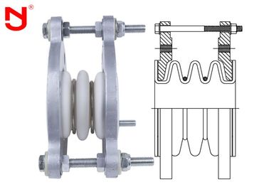 Electrically Insulated PTFE Expansion Joints Excellent Flexibility SUS 304 Braided