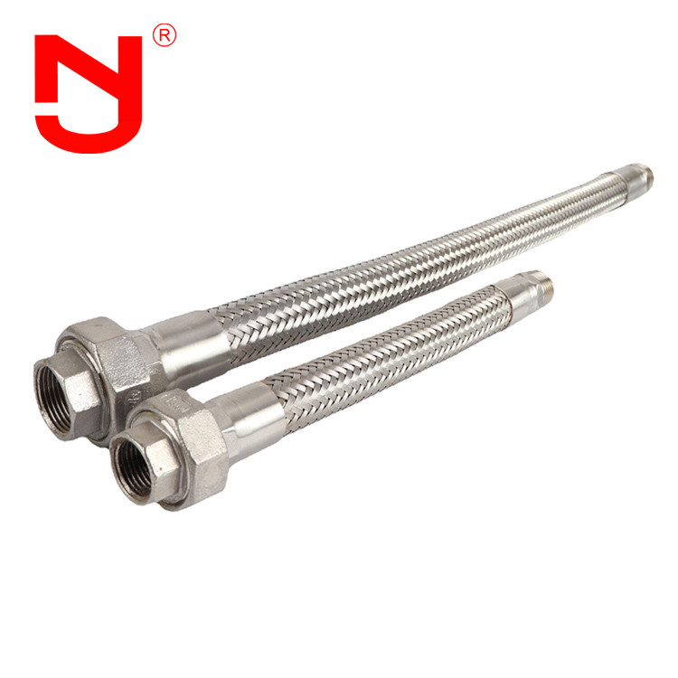 Stainless Steel Wire Braided Flexible Metal Hose Union Type Gas Pipe Fittings