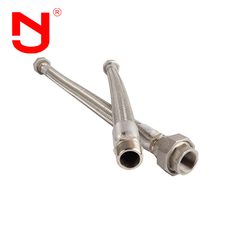 Stainless Steel Wire Braided Flexible Metal Hose Union Type Gas Pipe Fittings