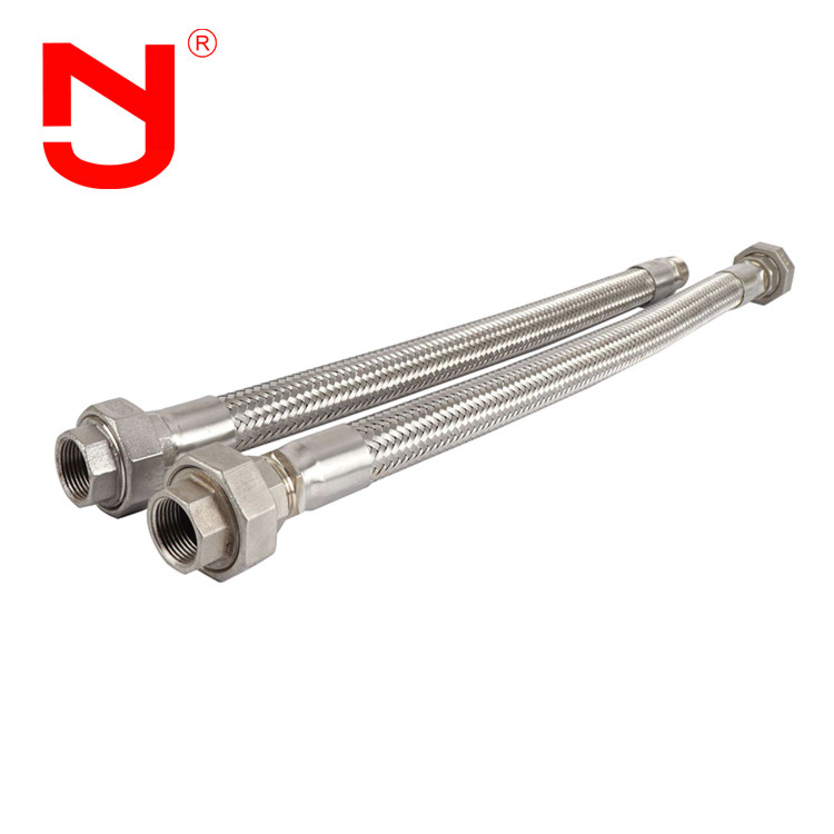 Stainless Steel Wire Braided Flexible Metal Hose Union Type Gas Pipe Fittings