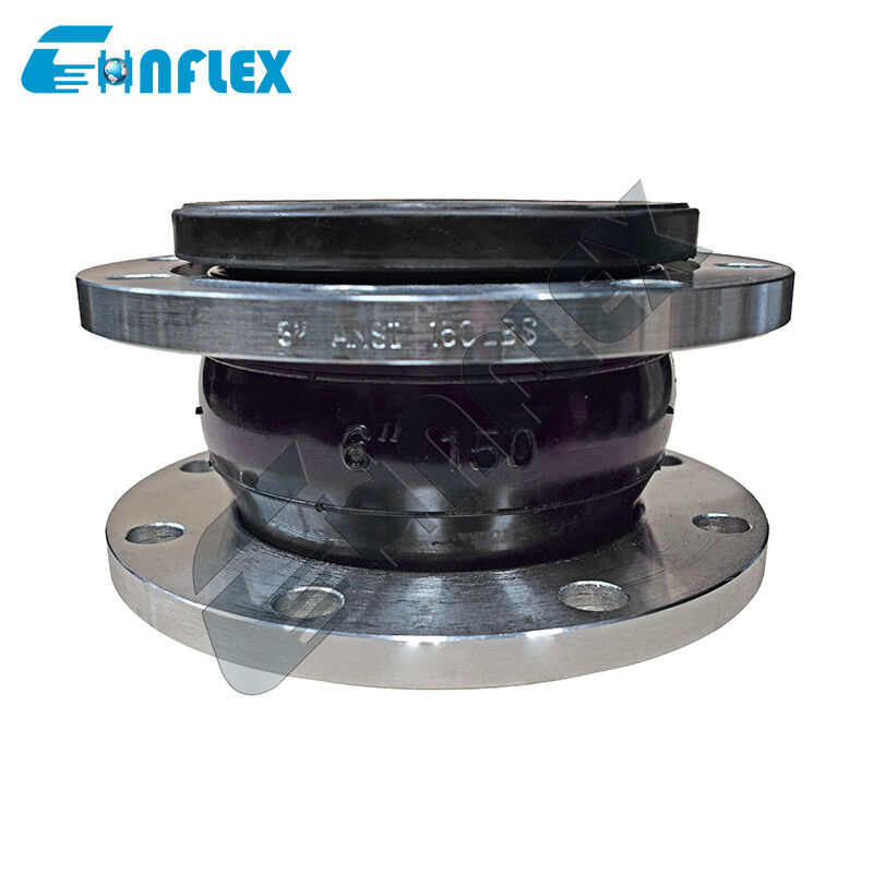 Reinforced Rubber Flange Expansion Joint - Durable Pipeline Vibration Isolation & Noise Reduction Flexible Bellows Coupler