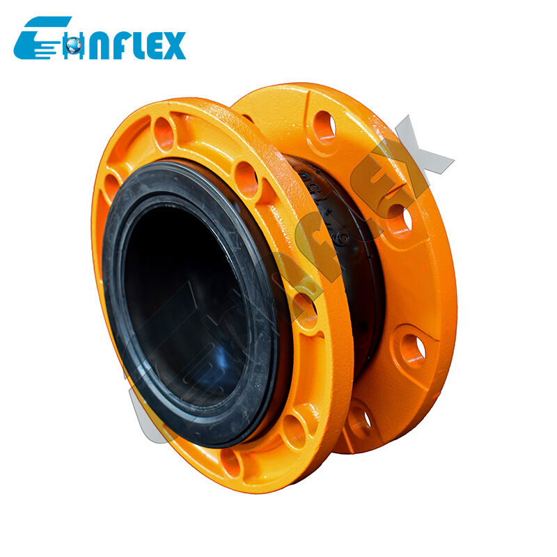 Thermal Expansion Rubber Bellows Coupling: Multi-Axial Pipeline Movement Compensator with Carbon Steel Flanges
