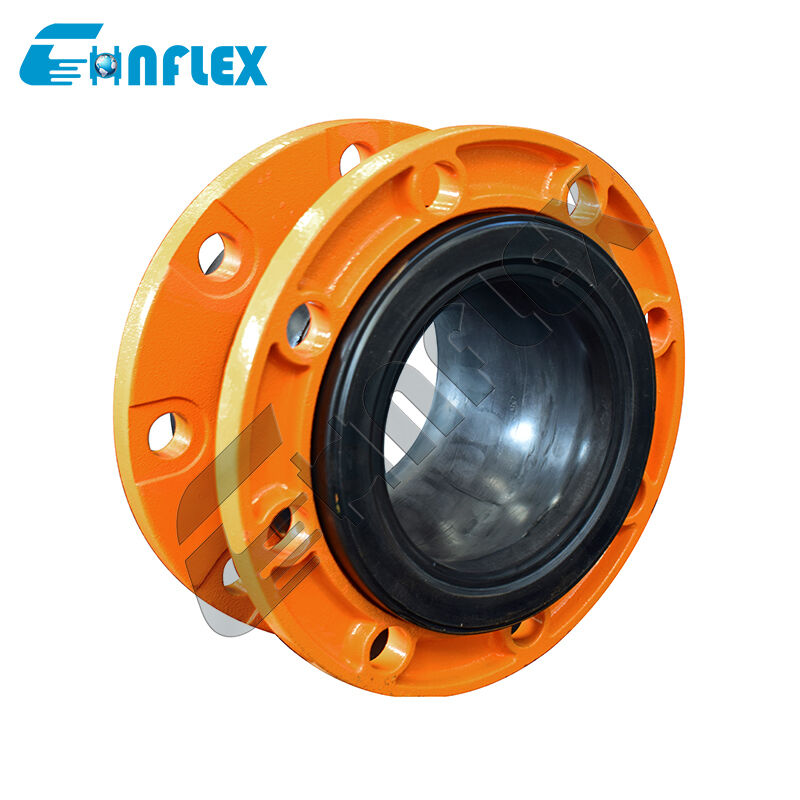 EPDM Flanged Rubber Flexible Joint: Corrosion-Resistant Piping Bellows for Wastewater and Water Treatment Plants