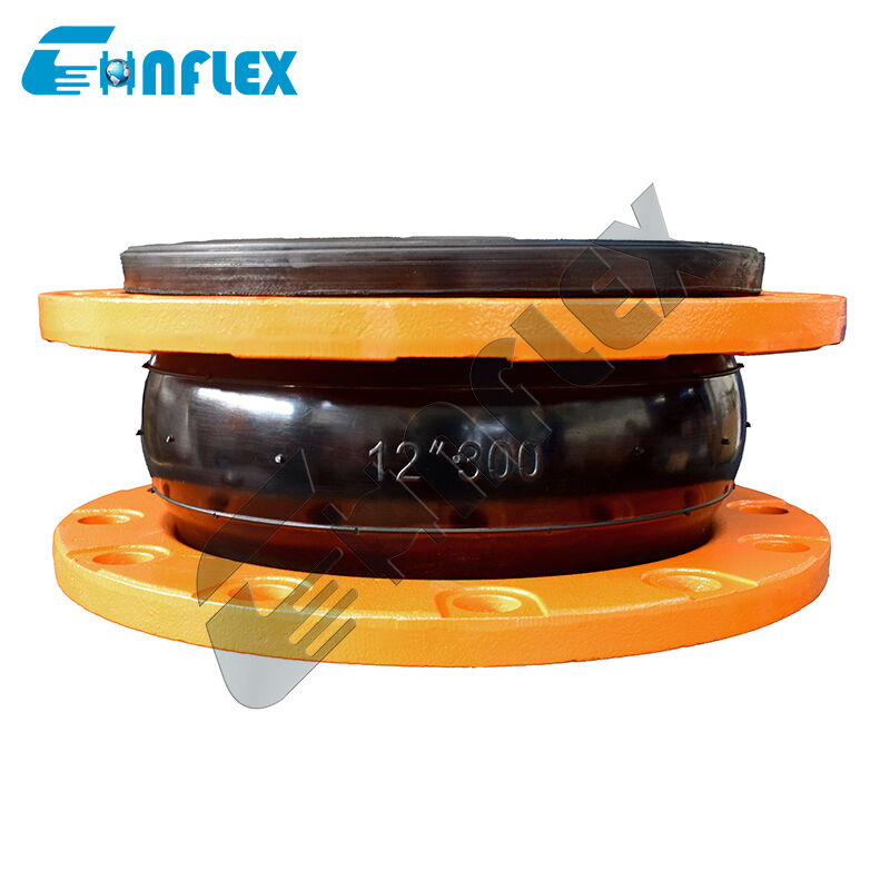 Weatherproof Outdoor Pipeline Expansion Joint: UV-Resistant Neoprene Flanged Rubber Bellows for Exposed Systems