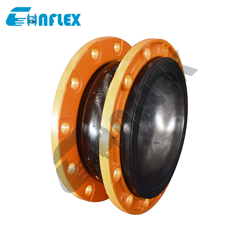 Marine Grade Flanged Rubber Expansion Bellows: Shock-Absorbing Sea Water Pipeline Connector for Ships