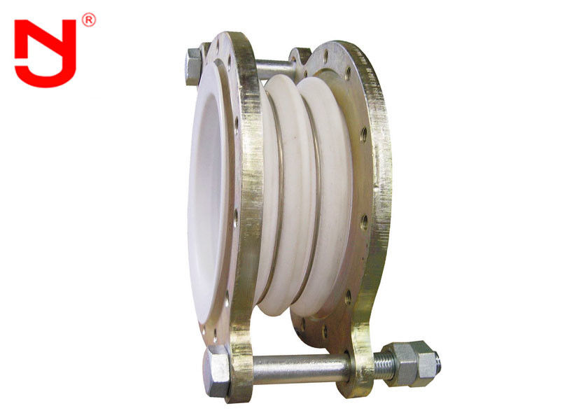 Industrial PTFE Expansion Joints White Color Physiological Inertia Low Friction