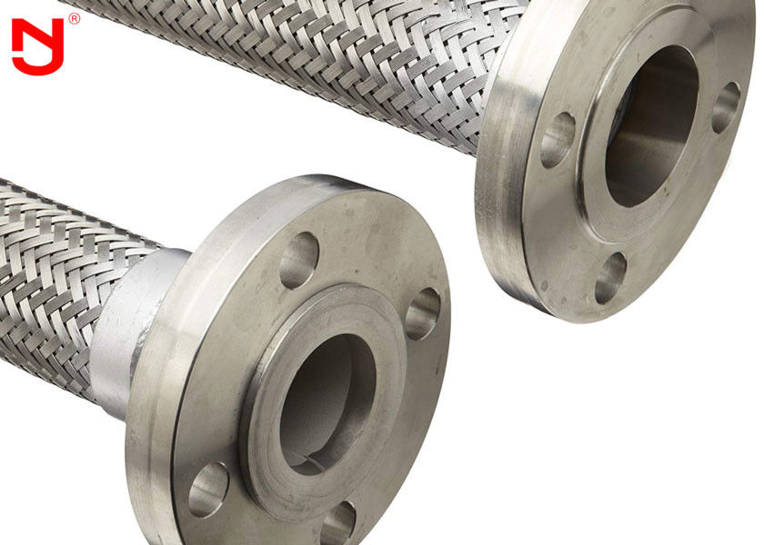 Double Wire Metal Braided Hose Steel Belt Net Both Ends Flange Connector  Corrosion Resistant