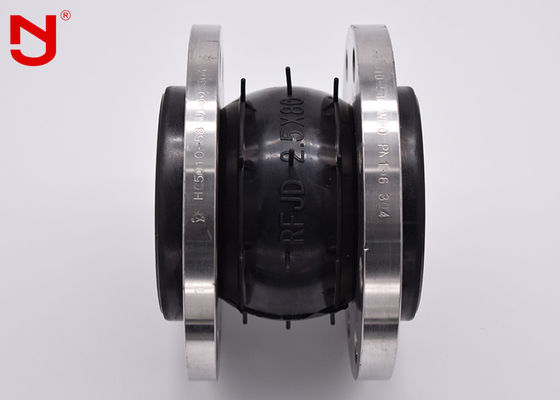Isolation Pipe Rubber Bellows Expansion Joint Black Color 6.0 Mpa  Burst Pressure