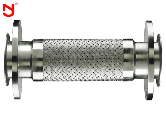 Double Wire Metal Braided Hose Steel Belt Net Both Ends Flange Connector  Corrosion Resistant