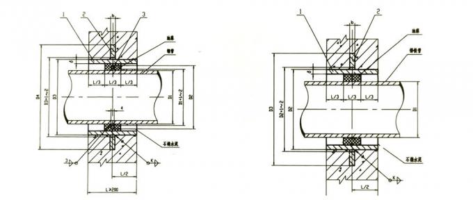 DN100 DN125 Rigid High Flexible Waterproof Casing For Concrete Wall